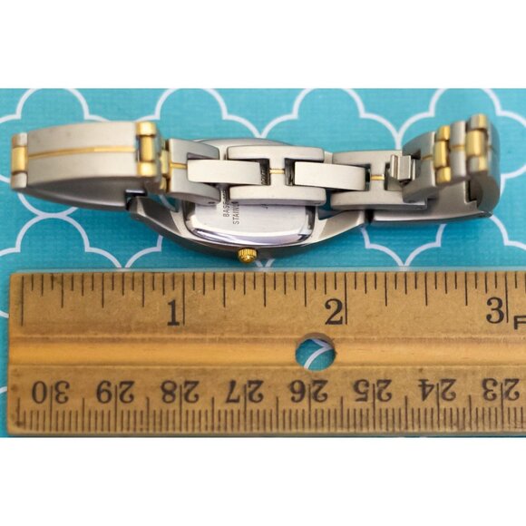 7 inch, Vintage Geometric Square Stylish Silver Tone Watch by Anne Klein - R35 - Picture 3 of 3